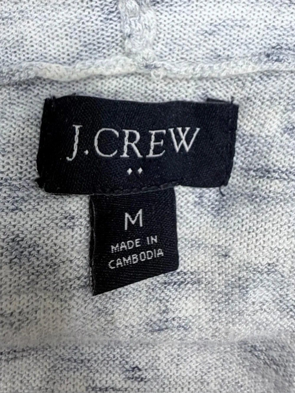 J.Crew Men’s Heather Gray Hooded Sweater M
